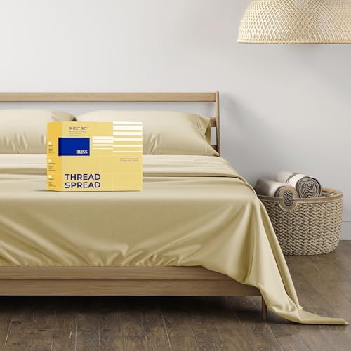 THREAD SPREAD 100% Egyptian Cotton Sheets Set California King Size