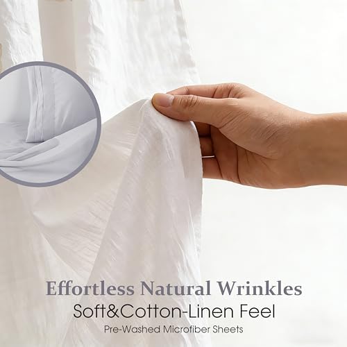 Silver Gray King Size Sheet Set, Pre-washed Microfiber Cotton-Like