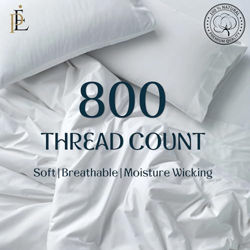 Twin-XL Fitted Sheet Only 800-TC Egyptian Cotton, 30" Deep Pocket
