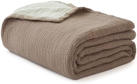 Simple&Opulence 100% Cotton Muslin Blanket King Size, Lightweight