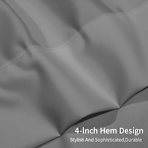 King Size Flat Sheet Only, Soft & Breathable Top Flat Sheet, Gray