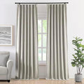 Vision Home Silver Grey Pinch Pleated Full Blackout Curtains Velvet