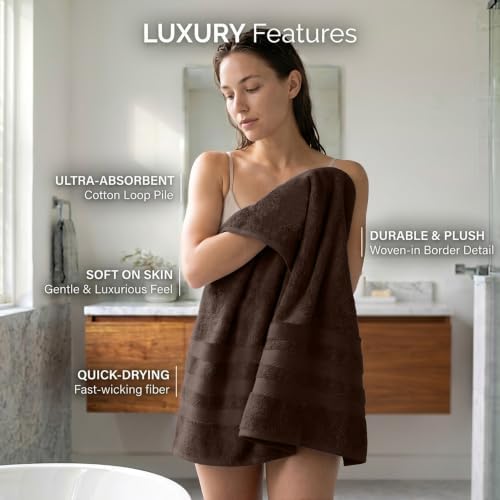 RIVERSIDE Pack of 2 Extra Large Bath Sheets 35 x 70 Inches, 100% Ring