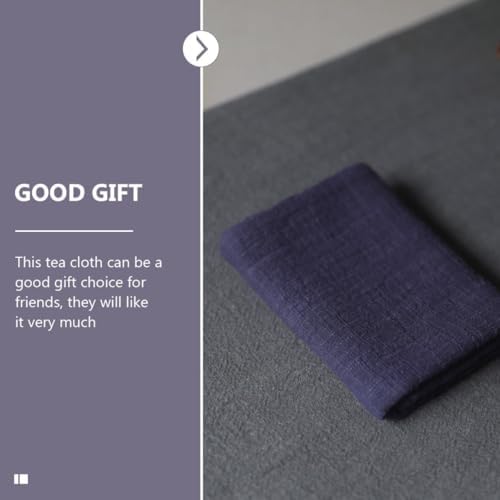 TEHAUX Thickened Kitchen Tea Towels 2pcs Set Blue Cotton-Linen