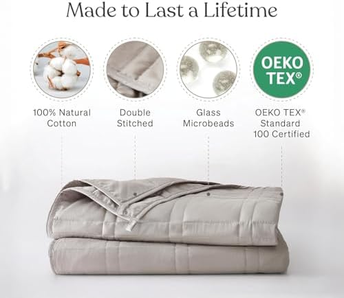 Baloo Weighted Blanket for Adults 25 lb King (Silver Sage, 80"x87")