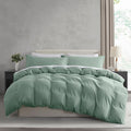 Nestl Sage Green Duvet Cover Queen Size - Soft Double Brushed Queen