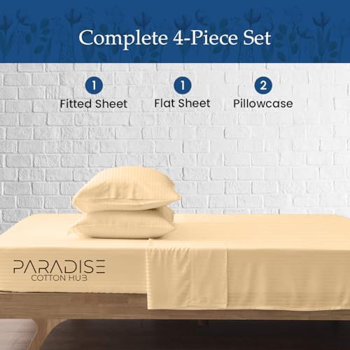 Lightweight Hotel Luxury 4-Piece Sheet Set 400-TC Egyptian Cotton