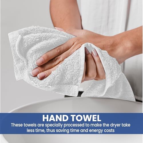 Linteum Textile Luxury Bath Towel Set 6 Piece White – 100% Cotton