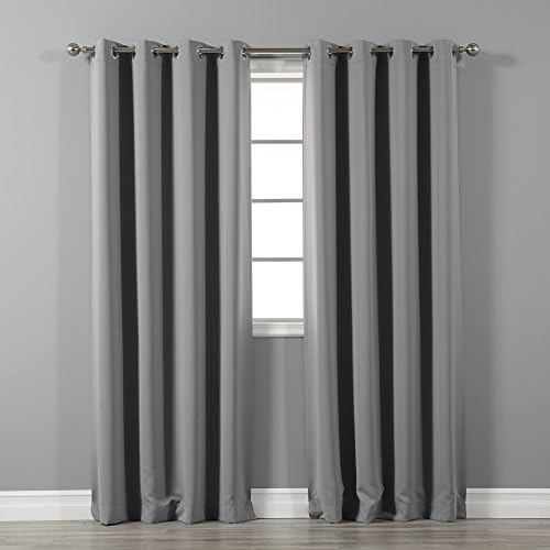 Home Fashion Thermal Insulated Blackout Curtains - Stainless Steel