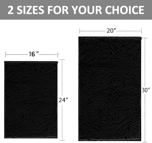 Bathroom Rugs Set 5 Piece Thick Chenille Bath Mats