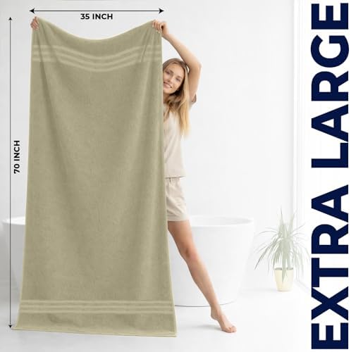 DAN River 2 Pack Bath Sheets Extra Large 35x70, Large Bath Towels for