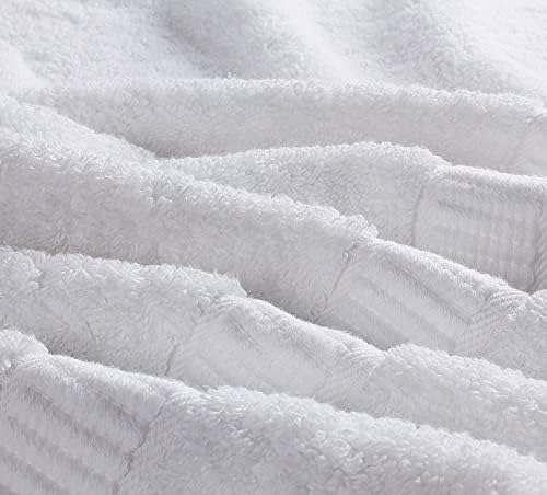 GOLD TEXTILES Premium White Hand Towels for Bathroom Bulk -100% Ring