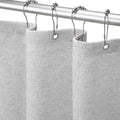 Linen Shower Curtain Grey Boho Farmhouse 72" W x 72" L