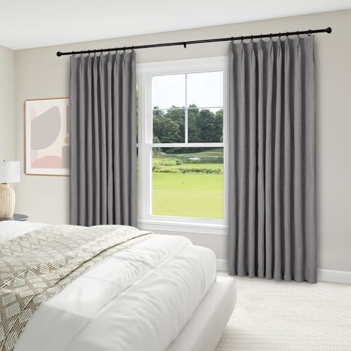 Frelement 52" W x 108" L Total Light Blocking Linen Pinch Pleated