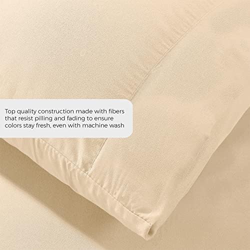 Pure Bedding Duvet Cover Queen Size - 3 Pieces Extra Soft Bedding Set