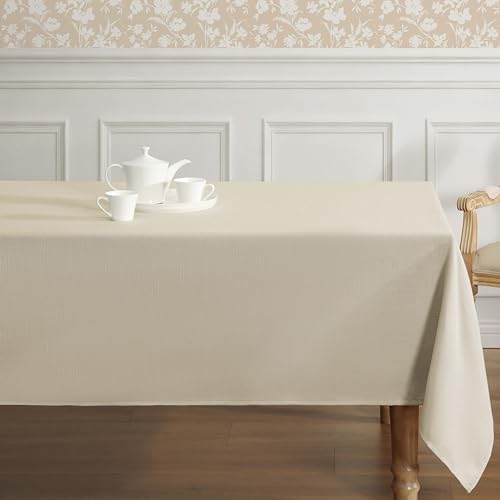 Laura Ashley Esme Decorative Tablecloth, 60" x 120", Taupe