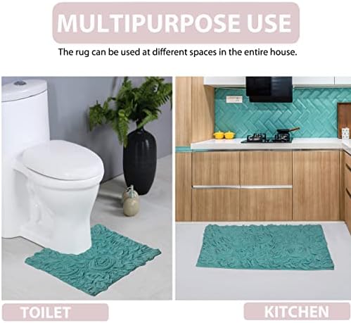 Home Weavers Modesto Collection 100% Cotton Tufted Bath Rugs, Extra