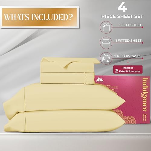 Mayfair Linen 1200 Series Full Size Sheets, 17" Deep Pocket, Beige
