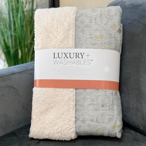 Addison Rugs ASB930 Ivory 50" x 70" Oversized Sherpa Throw Blanket