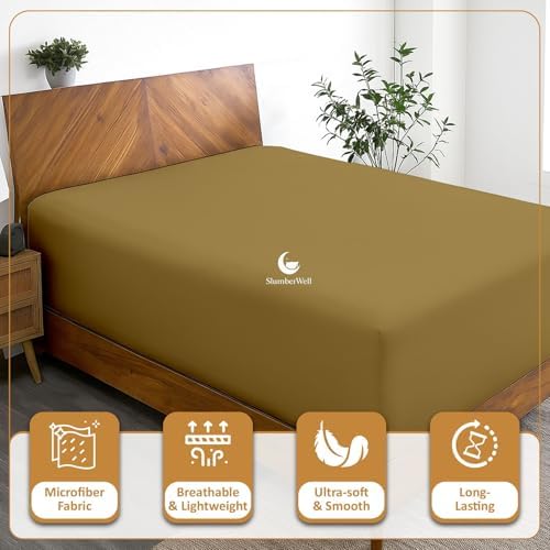 Twin Extra Deep Pocket Fitted Sheet Only, Ultra Soft Microfiber, Taupe