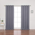 Home Fashion Thermal Insulated Blackout Curtains - Stainless Steel