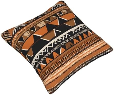 (African Mud Cloth Tribal) Decorative Throw Pillow Covers Double-Sided
