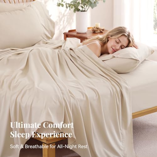 Full Size Sheets 6 Piece, Soft Full Size Bed Sheets, 16 Inch Deep