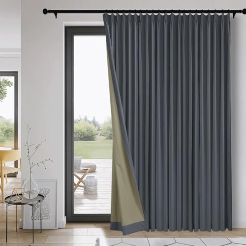 Fcosie 55" W x 84" L 100% Blackout Velvet Curtains for Bedroom &