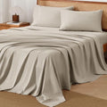 Andency Queen Sheets Set, Oatmeal Breathable & Cooling Sheets