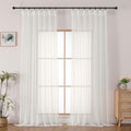 OWENIE Ivory Pinch Pleated Sheer Curtains for Living Room 96 Inch 2