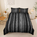 Feelyou Abstract Stripe Duvet Cover Queen Size Gray Bedding Set for