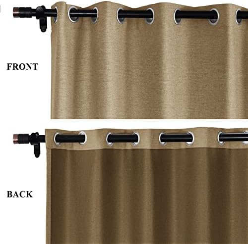 Fcosie 42" W x 72" L Grommet Blackout Curtains for Living Room, Thick
