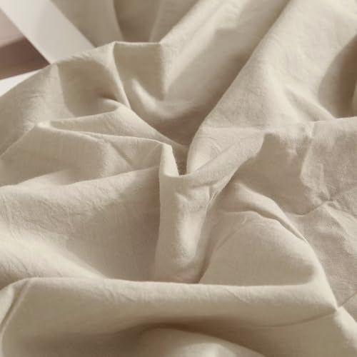 Soft 100% Washed Cotton Full Size Duvet Cover Set