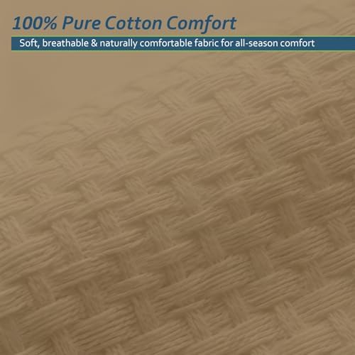Full XL 6 Piece Egyptian Cotton Sheet Set, 16 Inch Deep Pocket, Taupe
