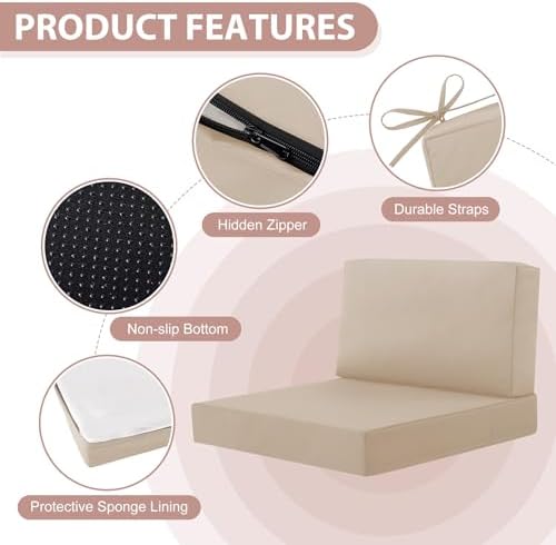 7-Piece Patio Furniture Cushions Set, Replacement Outdoor Cushions for