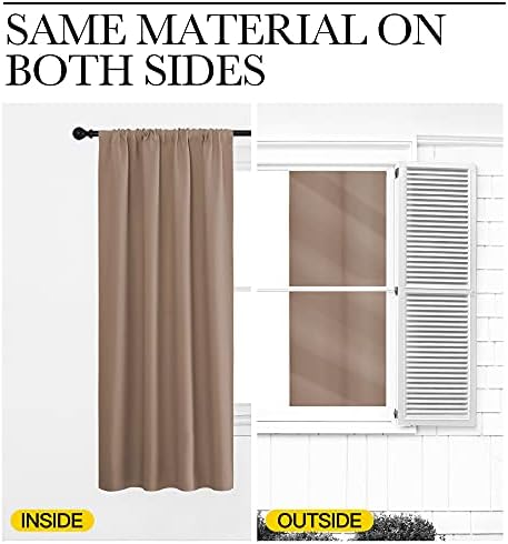 LITTLE BIRD Easy Rod Pocket Hanging Option Blackout Curtains for