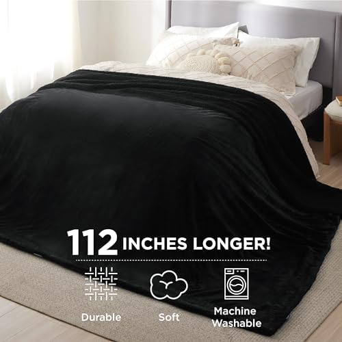 Bedsure GentleSoft Sherpa Fleece Oversized Cal King Blankets for Bed