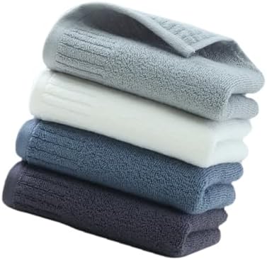 4pcs Pure Cotton Thicken Facial Towels for Bathroom Use