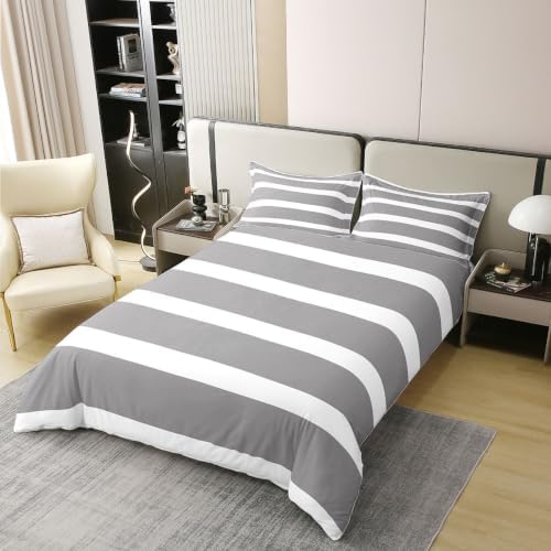 Feelyou Kids Girls Retro Striped Duvet Cover 100% Cotton King Size