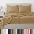 7 Piece 21 Inch Deep Pocket Split King Sheets Set Soft Microfiber