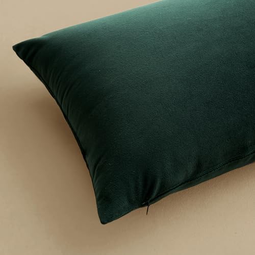 MIULEE Velvet Christmas Throw Pillow Covers 22x22 Inch Pack of 2 Army