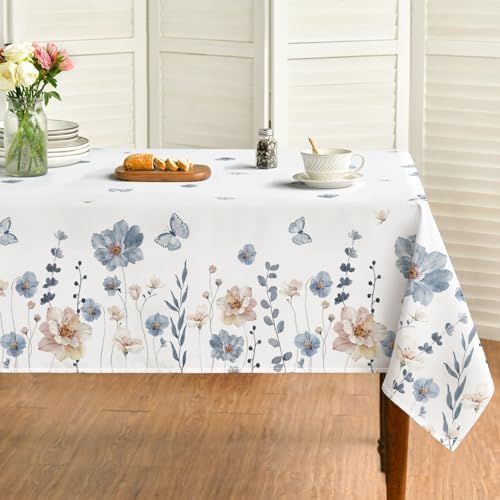 Horaldaily Spring Tablecloth 60 x 60 Inch Square Watercolor Flowers