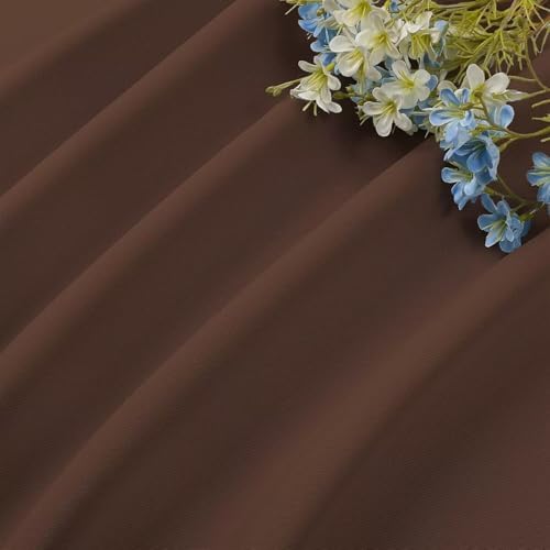 CUCRAF Brown Blackout Curtains 72 inch Length 2 Panels Set, Rod Pocket