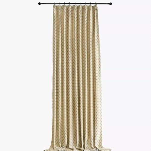 Blackout Curtains 72 Inch Length 1 Panel Floral Jacquard Curtain