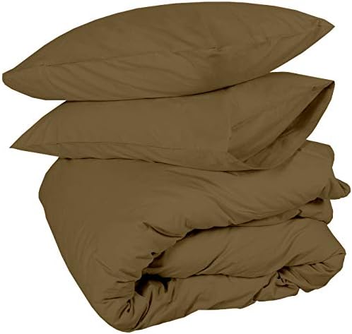 ARlinen Duvet Cover Set Queen, Taupe Comforter Cover Bedding 5 Pieces