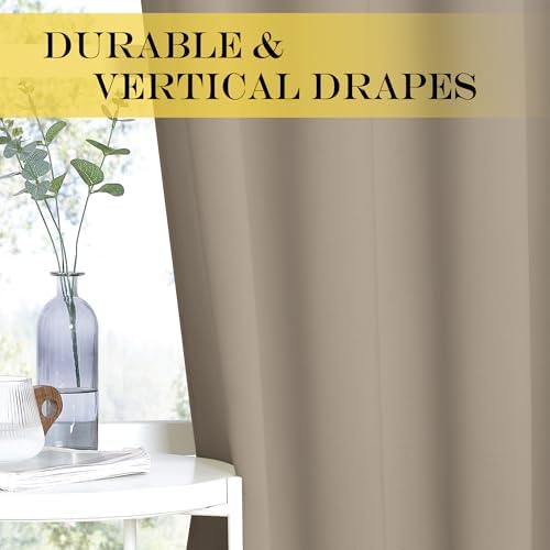 NICETOWN Blackout 84 inch Curtains for Sliding Glass Door, Grommet