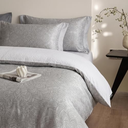 3 Pieces Duvet Cover Set, Soft Microfiber Polyester Botanical Print
