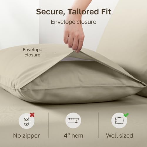 California Design Den 100% Egyptian Cotton 2-Pack King Pillowcase