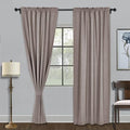 Fcosie Back Tab & Rod Pocket Linen Curtains 84 in Length Completely