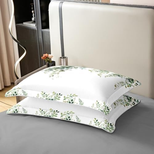 Erosebridal Sage Green Eucalyptus 100% Cotton Duvet Cover Queen Size
